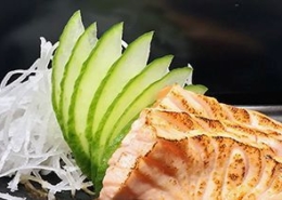 Licht gegrilde zalm